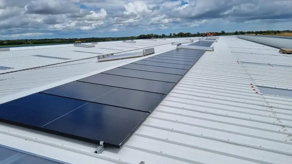 Solar panels installed at Primeline Logistics, Unit 3