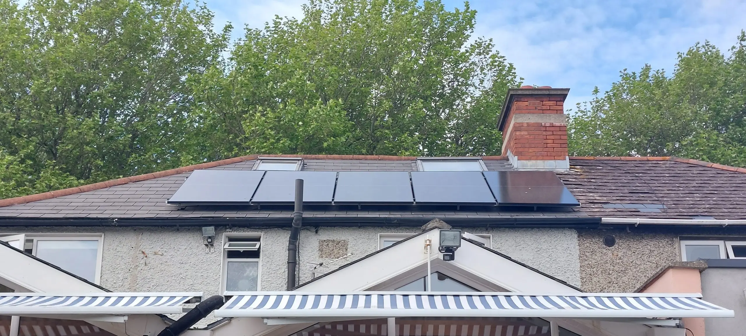 Solar panels installed on a customer home